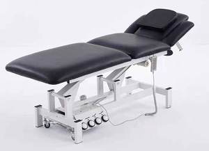 Sillón de Masaje Eléctrico Negro Moderno para Spa, <span class=keywords><strong>Facial</strong></span> y Tatuajes, con 3 Motores, Cama de Masaje de PU Extra Suave, Silla Rodante para Salón de Tatuajes, Equipo de Salón de Belleza - Product Image 4