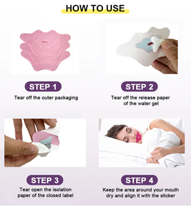 リップシェイプ新デザイン睡眠品質改善マウステープいびきを止めるハイドロゲル保湿口パッチ睡眠用 - Product Image 4