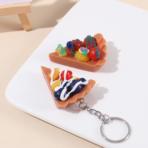 Modèle miniature réaliste de pizza, jouet, porte-clés pizza italienne réaliste, jouet pour jeu d'imitation - Product Image 4