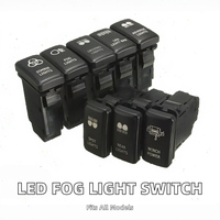 Lampu Kabut LED Elektronik Universal IP40 untuk Tacoma Tombol Tekan ON/OFF Konektor 1NO1NC Instalasi Plug and Play