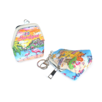Monedero Pequeño Triangular de Cuero PU con Purpurina, con Diseño de Mapa de Cerdeña, Llavero, para Mujer y Niña, Regalo, Bolsa Portátil para Auriculares