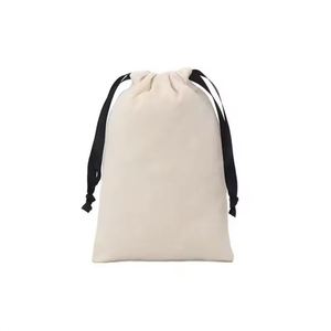 100 Bolsas de Lona de Algodón con Cordón y Logotipo Personalizado para Joyería, Bolsas Antipolvo con Cinta, Bolsas de Regalo - Product Image 2