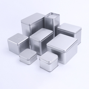 Bán Hot tái chế hình chữ nhật đồng bằng rỗng hộp thiếc <span class=keywords><strong>Cookie</strong></span> lưu trữ Jar - Product Image 1