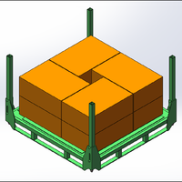 Chariot de manutention CASE CARTER MX-10 robuste, pliable, en acier, empilable, pour conteneurs et palettes industrielles, capacité 2000 kg
