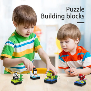 사용자 정의 bausteine spielzeugtier bloques de construction de conjuntos 마이크로 키즈 플라스틱 미니 빌딩 블록 3d 동물 완구 세트 - Product Image 4