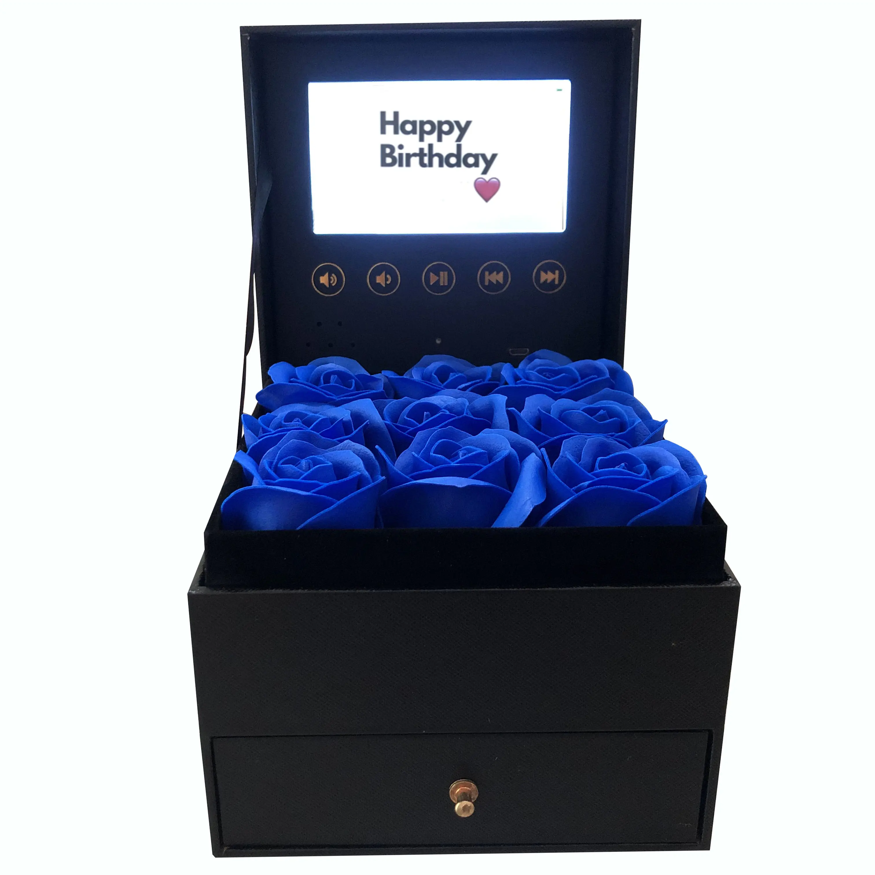 Cargue su caja de flores de video Señoras Elegante Perfume Embalaje Caja de regalo Paquete Caja de perfume Perfume Juego de regalo de perfume
