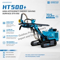 Foreuse DTH sur chenilles HT500 robuste à moteur diesel, double moteur, économe en énergie, pour trous de 90-203 mm, profondeur 22-25 m, pour l'exploitation minière intensive