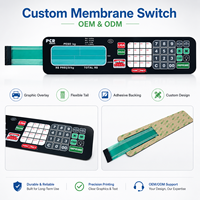 OEM ODM Custom Membrane Switch Manufacturer With Graphic Overlay Flexible Tail and Adhesive Backing for Control Panels
