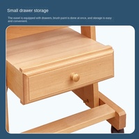 Chevalet de peinture en bois de hêtre double usage avec tiroir, chevalet d'art pliable sur pied pour étudiants, utilisation en studio de peinture à l'huile