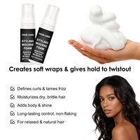 Kit d'installation de mousse coiffante et de laque pour cheveux avec logo personnalisé, étiquette privée, résistant à l'eau, pour contrôle des bords