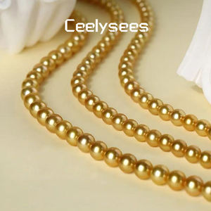 שרשרת צ'וקר יוקרתית בעיצוב נישתי של סיליסיס, בצבע זהב עשיר ומבריק, עם פנינים מלאכותיות, תוצרת פוג'יאן, לחתונה, לנשים - Product Image 2