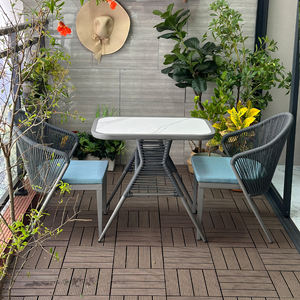 Set Tavolino da Caffè per Arredamento da Esterno e Balcone, Mobili Salvaspazio per Sedie da Ristorante e Bar - Product Image 6