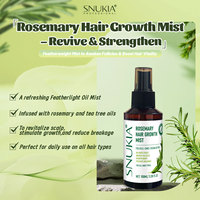 Semprotan penumbuh rambut Rosemary berbasis tanaman Label pribadi merek SNUKIA dengan minyak kamelia untuk mengurangi rambut rontok memperkuat akar