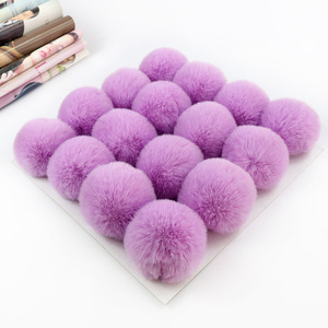 Thả Vận Chuyển 2023 8Cm New Faux Thỏ Lông Poms Poms Tóc Chuỗi Lông Quả Bóng Cho Túi Tay Vải - Product Image 5