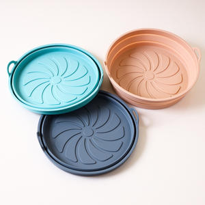 Nouvel ensemble de cuisson écologique et réutilisable : Panier d'insertion pour pot, moule de cuisson en silicone de qualité alimentaire, doublures pliables pour friteuse à air - Product Image 4