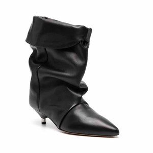 Orta buzağı çizmeler kalın topuk orta uzunlukta hakiki deri tasarımcısı özelleştirilmiş yüksek kaliteli kadın ayakkabısı ayak bileği ve Bootie - Product Image 2