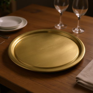 KESPER <b>Meat</b> Platter Oval Brass Serving Tray For Entertaining - Product Image 3