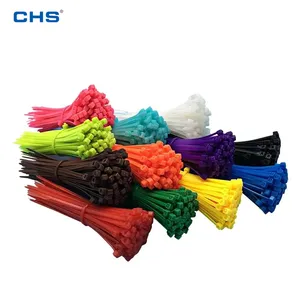 CHS 2.5*60mm ~ 200mm attaches en Nylon autobloquantes blanc coloré Extra résistant gestion des fils électriques attache de câble en nylon pa66