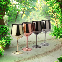 Verre à vin/gobelet en acier inoxydable 304 monocouche, moderne, durable et créatif, capacité 301-400 ml, idéal pour restaurants/KTV - Vente chaude