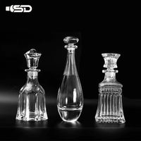 Grandes bouteilles d'huile en verre transparentes de 250 ml, capacité de 450 ml, pulvérisateur à pompe scellé pour huile de parfum