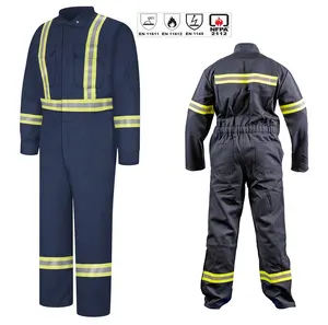 EN11612 D3 E3 Reutilizável Lã Térmica Reflexiva Retardante Vestuário para Homens Segurança em Tempo Frio Ambiente de Trabalho