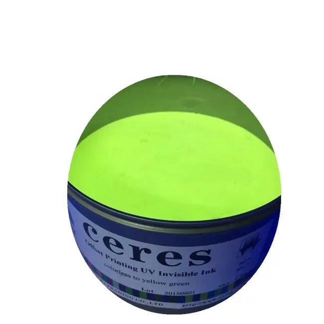 High Quality Offset Printing UV Invisible Ink , Colorless to grass Green
