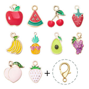 Liontin Seri Buah Manis WEGOODZF dengan Penjepit Lobster, Lapisan Emas, Paduan Seng, untuk DIY Kalung, Anting, Gantungan Sepatu, Dekorasi - Product Image 3