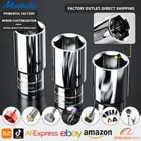 1 pièce, clé à cliquet à couple élevé de 8-32 mm 1/2 pouce, adaptateur hexagonal allongé, accessoires pour outils électriques, personnalisable OEM