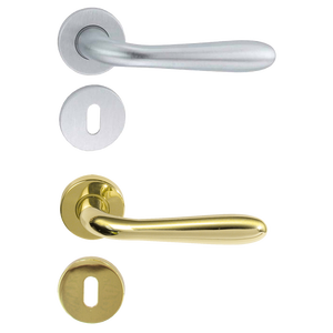 MANGO 'AGNONE' CON ROSETA Y ESCUTCHEON Agujero de patente-Cromo satinado - Product Image 1