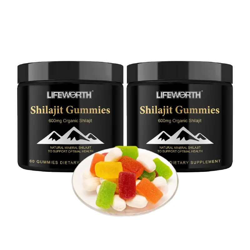 Pure Authentique Himalayan Shilajit Gummies Max Strength | Teneur élevée en acide fulvique | 85 + Minéraux | Stimule l'immunité et l'énergie
