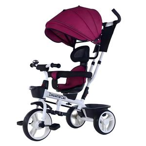 <span class=keywords><strong>Tricycle</strong></span> pliable pour enfants avec cadre en alliage d'aluminium, auvent et poignée de poussée réglable, capacité de charge de 20 kg, pour les enfants de 0 à 3 ans - Product Image 3