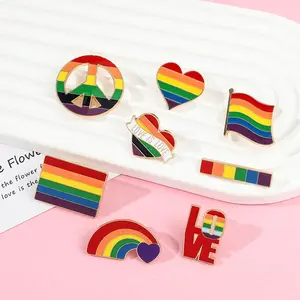 Bán Sỉ Men Lgbts Ve Áo Pins Gay Niềm Tự hào Pins Tình Yêu Tim Cờ Lgbtsq Trang Trí Cầu Vồng Trâm Cho Quần Áo Và Túi Xách