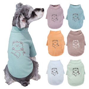 Ropa para perros Multi colores Precio bajo Camisas para perros Mascotas Camisa Lisa para perros para gatos Ropa para mascotas Ropa para cachorros Camisetas Terciopelo CLÁSICO - Product Image 1