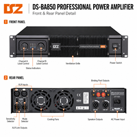 Amplificateur de puissance professionnel 10V à double canal 2U, amplificateur audio stéréo 2*850W pour système de sonorisation de scène