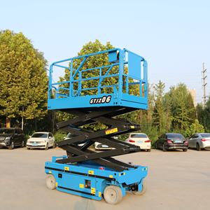 Новое передвижное стальное ножничное подъемное электрическое гидравлическое воздушное рабочее оборудование 14-метровая ножничная подъемная платформа - Product Image 5