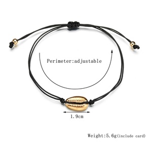 Carino Elegante Shell Branello Del Braccialetto di Fascino di Esprimere un Desiderio Semplice Dei Monili <span class=keywords><strong>per</strong></span> Le Donne Amici Amano I Regali di Carte Shell Braccialetti Registrabili - Product Image 2