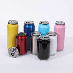 Botella Térmica Personalizada de Acero Inoxidable 304 de Doble Capa con Aislamiento al Vacío, 12oz/17oz, para Refrescos, con Pajita, Venta al por Mayor - Product Image 4