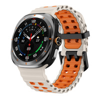 Bracelet de sport en silicone marin bicolore pour Galaxy Watch7 Ultra 47 mm, bracelet de montre étanche à libération rapide