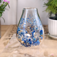Gobelet à bulbe en verre borosilicate de haute qualité pour fleurs séchées, double couche, isolation thermique, sans poignée, sans couvercle
