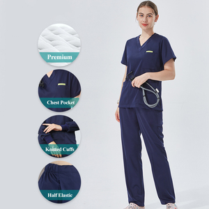 Mới Căng Y Tế Tẩy Tế Bào Chết Thoáng Khí Chỉnh Hình Bác Sĩ Phẫu Thuật Làm Việc Thiết Lập Bền Thú Y Top + Quần Bác Sĩ Và Y Tá Đồng Phục - Product Image 3