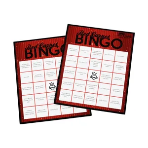 Bingo-Spielkarten Papierbögen lustig Anrufkarten Brett Nummern Party-Bogen interaktives Deck blanko bedruckbare Zahlen