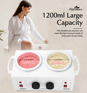 Chauffe-cire électrique professionnel à double cuve pour salon de beauté, pour la cire dure en perles, à fusion rapide. - Product Image 3