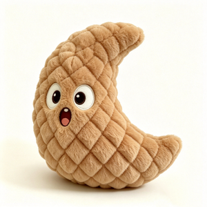 Coussin en peluche cacahuète personnalisé, animal en peluche en forme de noix courbée, coussin matelassé en forme de cacahuète, décoration intérieure neutre - Product Image 3