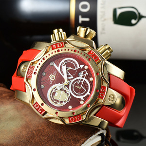 Montre sport à quartz pour homme, style européen, américain et africain, grand cadran, bracelet en caoutchouc, écologique, collection 2026, vente chaude - Product Image 3