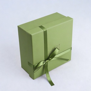 Caja de Regalo de Lujo Amarilla con Logotipo Personalizado, Caja Rígida Superior e Inferior con Cinta para Perfumes, Zapatos y Ropa - Product Image 2