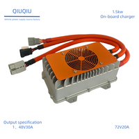 Chargeur puissant de 1,5 kW pour véhicules électriques et bateaux avec conception étanche - Compatible avec les batteries au plomb-acide et au lithium