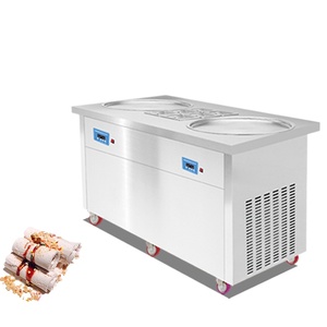 Machine à glace roulée commerciale PF2R-6C avec plaque froide pour frites de crème glacée - Product Image 1