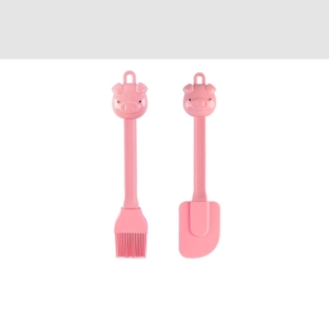Set di accessori da cucina Set di attrezzature da forno resistente 2 pezzi antiaderente in Silicone rosa carino raschietto Set di pennelli <span class=keywords><strong>per</strong></span> torta - Product Image 6