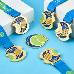Medalla Deportiva Personalizada de Metal, Aleación de Zinc, Oro, Plata y Bronce, Recuerdo para Tenis, Bádminton y Squash - Product Image 2