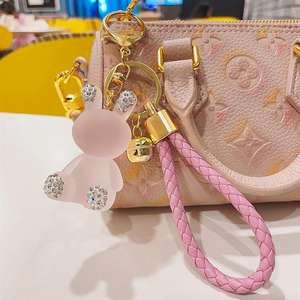 Mignon dessin animé résine transparent ours porte-clés Animal série sacs accessoires voiture clé pendentif cadeaux promotionnels - Product Image 6